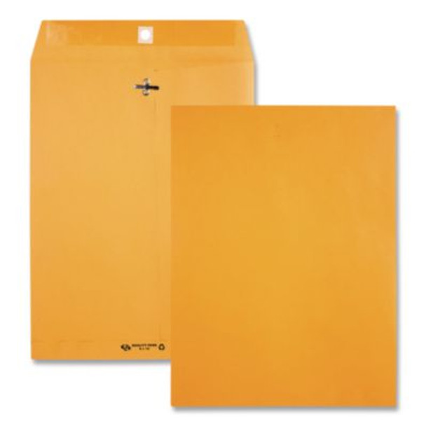 Clasp Envelope, 28Lb Bond Weight Kraft, #97, Square Flap, Clasp/Gummed Closure, 10 x 13, Brown Kraft, 100/Box