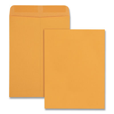 Catalog Envelope, 28 Lb Bond Weight Kraft, #10 1/2, Square Flap, Gummed Closure, 9 x 12, Brown Kraft, 100/Box