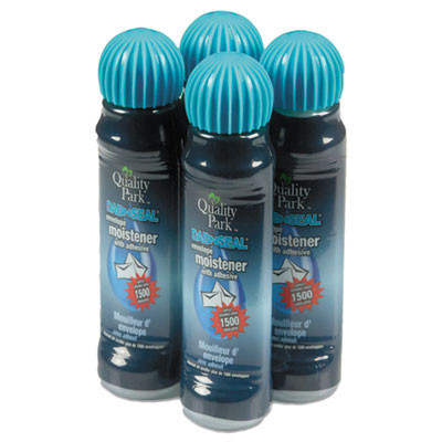 Envelope Moistener With Adhesive, 50 Ml, Clear, 4/Pack
