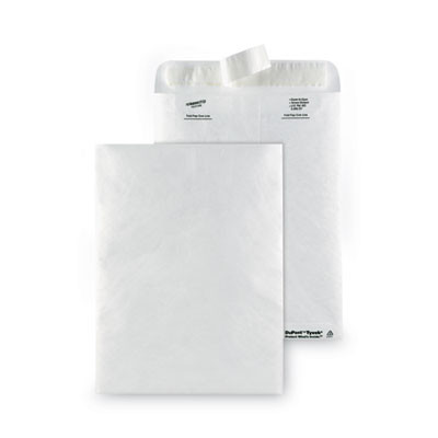 Lightweight 14 Lb Tyvek Catalog Mailers, #10 1/2, Square Flap, Redi-Strip Adhesive Closure, 9 x 12, White, 50/Box