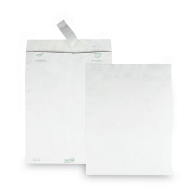 Lightweight 14 Lb Tyvek Catalog Mailers, #13 1/2, Square Flap, Redi-Strip Adhesive Closure, 10 x 13, White, 50/Box
