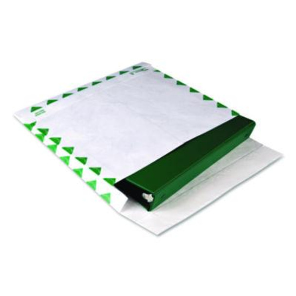 Heavy 18 Lb Tyvek Open End Expansion Mailers, First Class, #13 1/2, Square Flap, Redi-Strip Closure, 10 x 13, White, 100/Ct