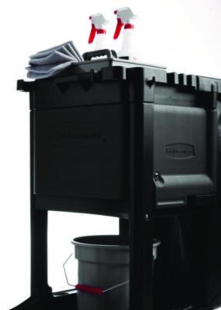 Cleaning Cart Locking Door Kit, Black