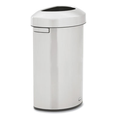 Refine Series Waste Receptacle, 21 Gal, Plastic/Stainless Steel