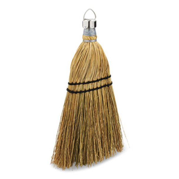 Corn Whisk Broom, Corn Bristles, 12.2" Length, Yellow