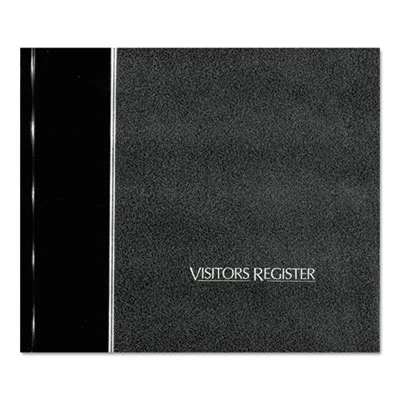 Hardcover Visitor Register Book, Black Cover, 9.78 X 8.5 Sheets, 128 Sheets/Book