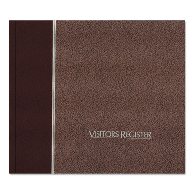 Hardcover Visitor Register Book, Burgundy Cover, 9.78 X 8.5 Sheets, 128 Sheets/Book