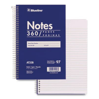 Steno Notes Notebook, Gregg Rule, Blue/White Cover, (180) 9 x 6 Sheets