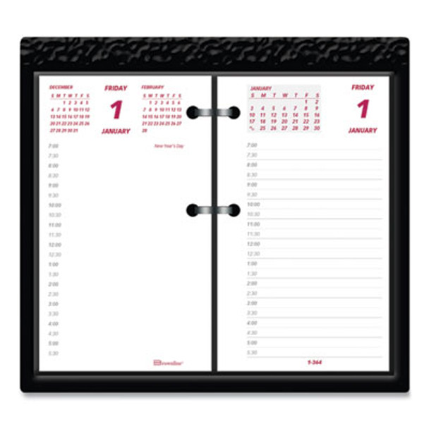 Daily Calendar Pad Refill, 6 x 3.5, White/Burgundy/Gray Sheets, 12-Month (Jan To Dec): 2026