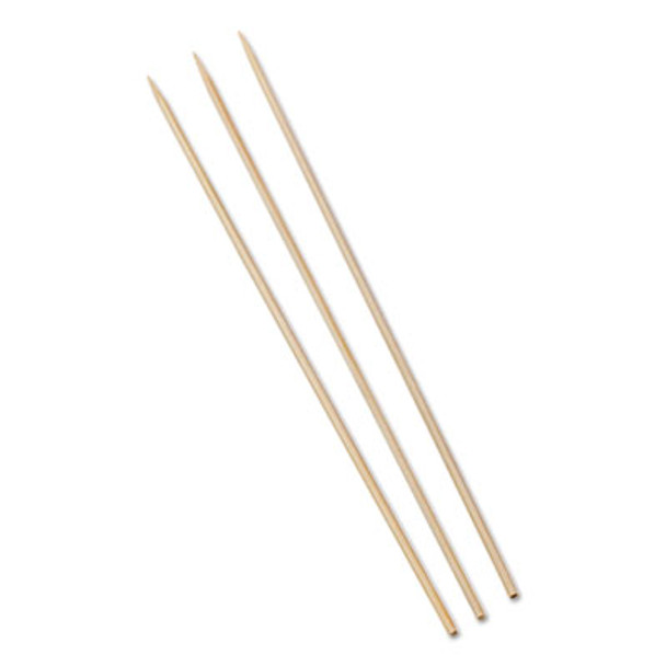Bamboo Skewers, Paper, 10", White, 100/Pack, 10 Packs/Box, 12 Boxes/Carton