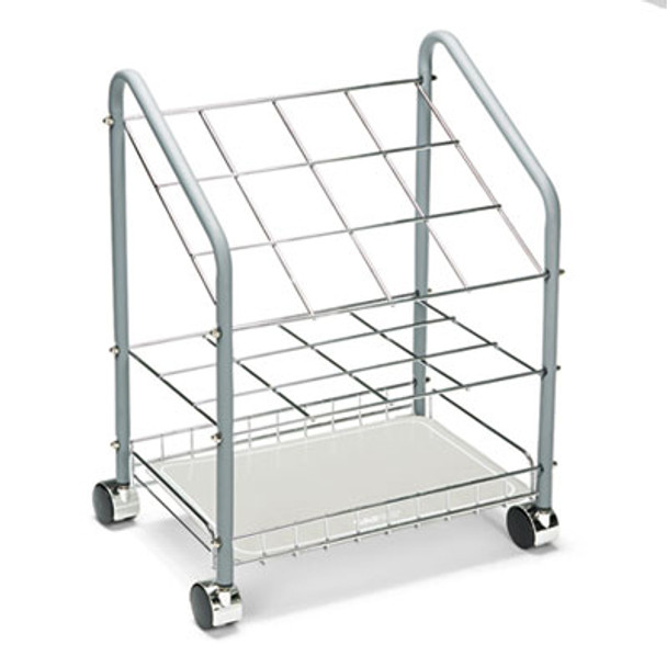 Wire Roll/Files, 12 Compartments, 18w X 12.75d X 24.5h, Gray