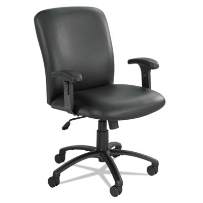 Uber Big/Tall Series High Back Chair, Vinyl, Supports Up To 500 Lb, 19.5" To 23.5" Seat Height, Black