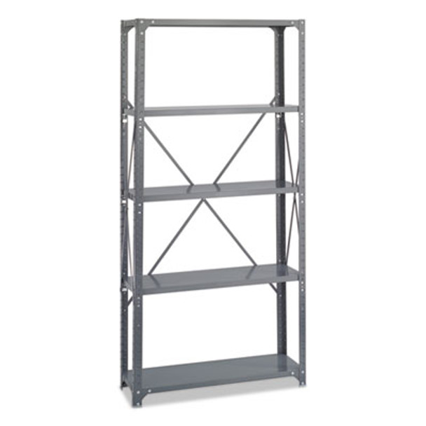 Commercial Steel Shelving Unit, Five-Shelf, 36w X 12d X 75h, Dark Gray