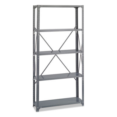 Commercial Steel Shelving Unit, Five-Shelf, 36w X 12d X 75h, Dark Gray