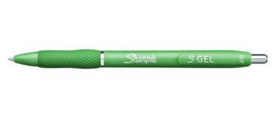 S-Gel Fashion Barrel Gel Pen, Retractable, Medium 0.7 Mm, Black Ink, Green Barrel, 4/Pack