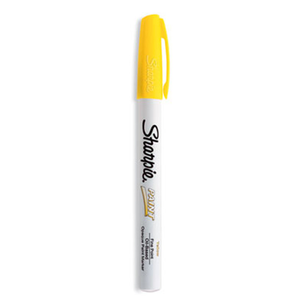 Permanent Paint Marker, Fine Bullet Tip, Yellow