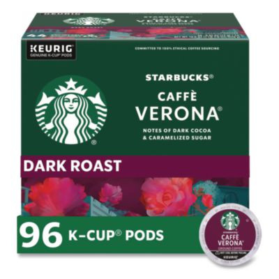 Caffe Verona Coffee K-Cups Pack, 24/Box, 4 Boxes/Carton