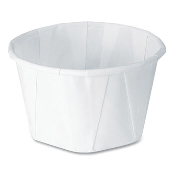 Paper Portion Cups, 3.25 Oz, White, 250/Bag, 20 Bags/Carton