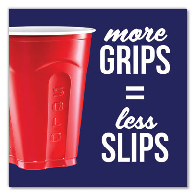 Squared Plastic Party Cups, 18 Oz, Red, 240/Carton