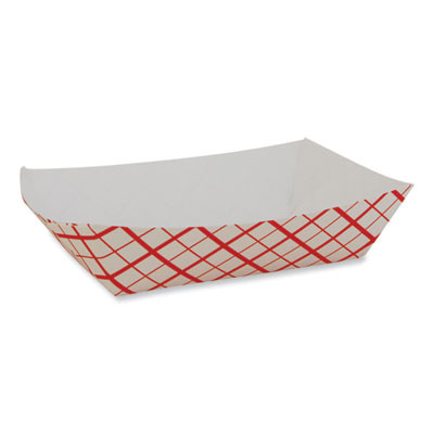 Paper Food Baskets, 0.25 Lb Capacity, 4 x 2.68 x 1.03, Red/White, Paper, 1,000/Carton
