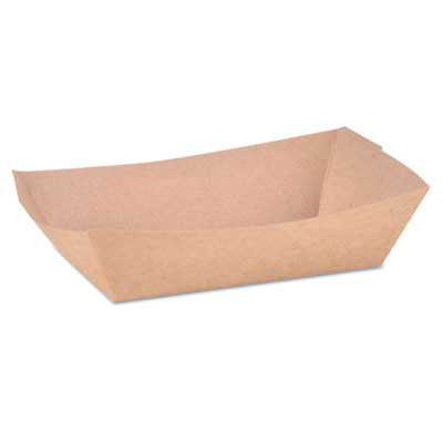 Eco Food Trays, 6 Oz Capacity, 4.29 x 2.85 x 1.09, Brown, Paper, 1,000/Carton