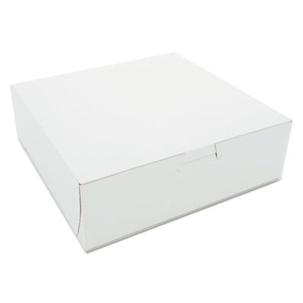 White One-Piece Non-Window Bakery Boxes, 8 x 8 x 2.5, White, Paper, 250/Carton