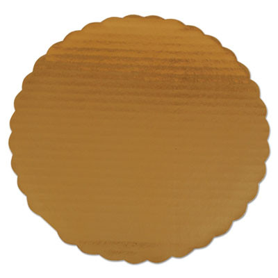 Gold Cake Circles, Single Wall Construction, 14" Diameter x 0.13" h, Gold, Paper, 100/Carton