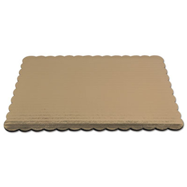 Gold Cake Pads, 1/4 Sheet, 10 x 14, Gold, Paper, 100/Carton