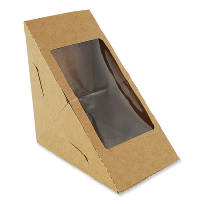 Window Sandwich Wedge Box, 2.96 x 4.70, White, Paper, 300/Carton