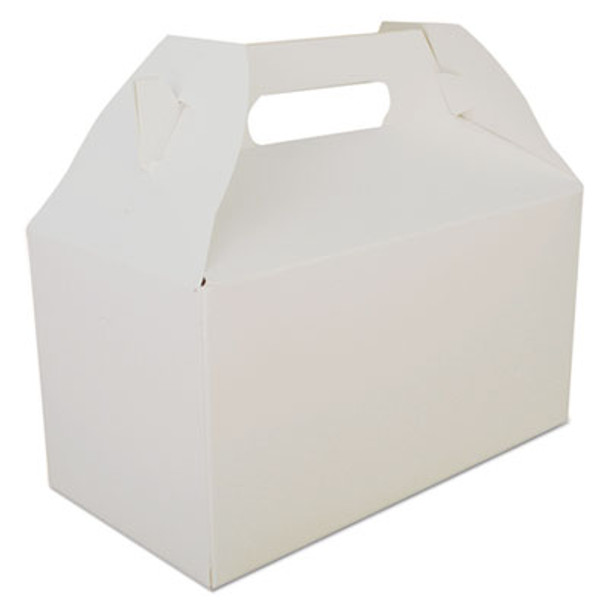 Carryout Barn Boxes, 9.5 x 5 x 5, White, Paper, 125/Carton