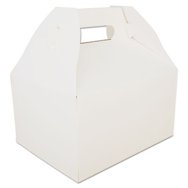Carryout Barn Boxes, 9.06 x 7.06 x 5, White, Paper, 125/Carton