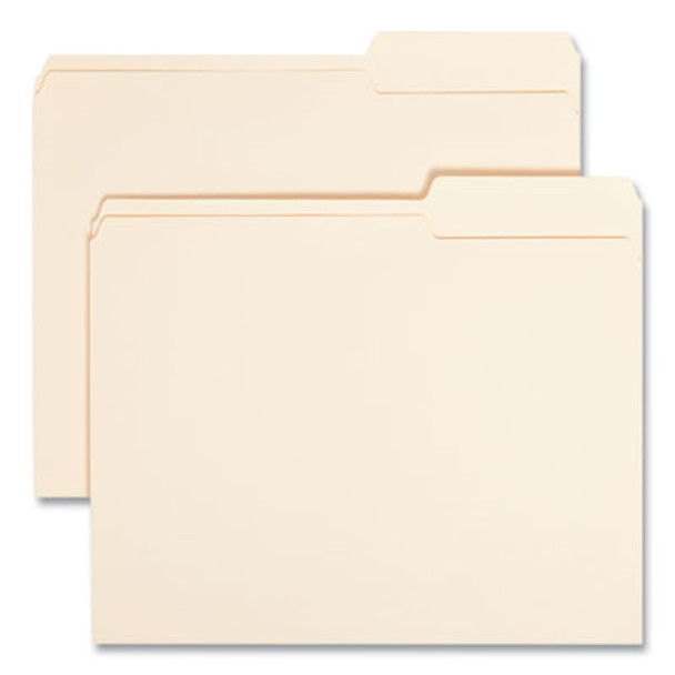 Manila Guide Height Systems File Folders, 2/5-Cut Tabs: Right Of Center, Letter Size, 0.75" Expansion, Manila, 100/Box
