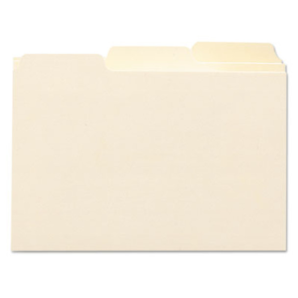 Manila Card Guides, 1/3-Cut Top Tab, Blank, 4 X 6, Manila, 100/Box