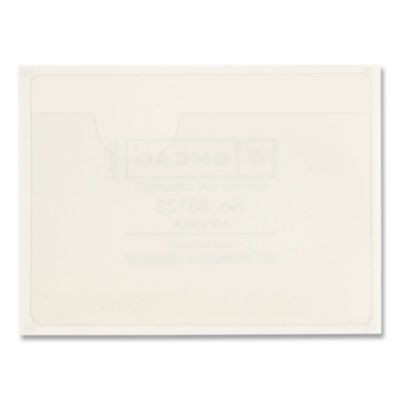 Self-Adhesive Poly Pockets, Top Load, 4.06 x 3, Clear, 100/Box