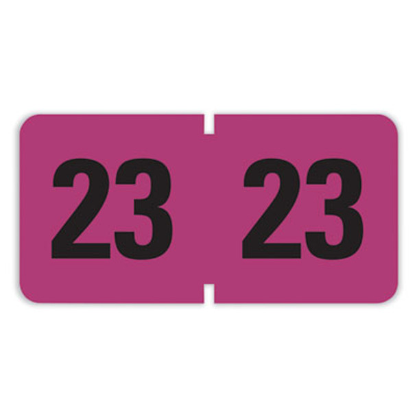 Yearly End Tab File Folder Labels, 23, 0.75 x 1.5, Purple, 500 Labels/Roll