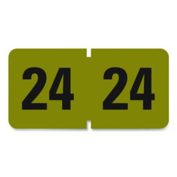 Yearly End Tab File Folder Labels, 2024, Gold, 500/Roll