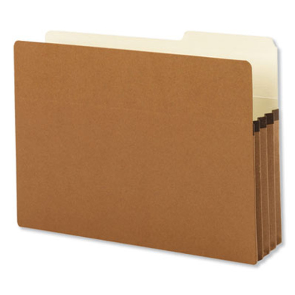 Redrope Drop Front File Pockets With 2/5-Cut Guide Height Tabs, 3.5" Expansion, Legal Size, Redrope, 25/Box