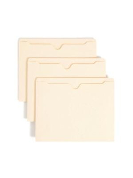 Manila File Jackets, 2-Ply Straight Tab, Letter Size, Manila, 100/Box