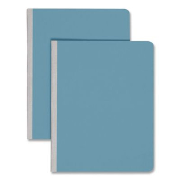 Prong Fastener Premium Pressboard Report Cover, Two-Piece Prong Fastener, 3" Capacity, 8.5 X 11, Blue/Blue