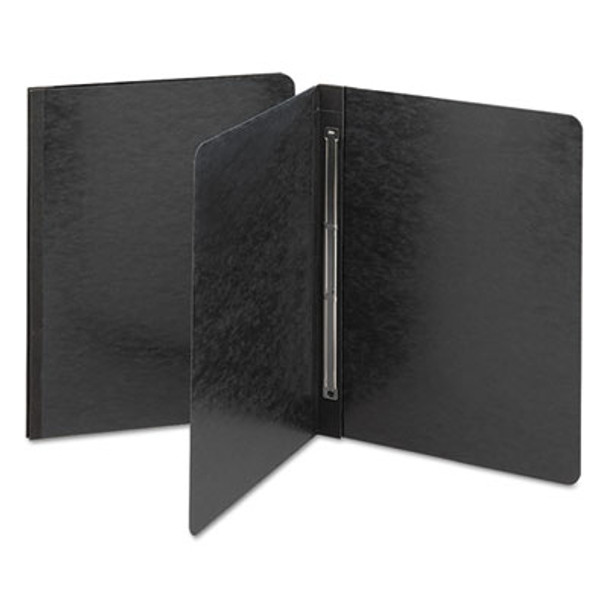 Prong Fastener Premium Pressboard Report Cover, Two-Piece Prong Fastener, 3" Capacity, 8.5 X 11, Black/Black