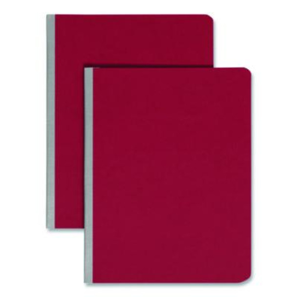 Prong Fastener Pressboard Report Cover, Side Opening, Two-Piece Prong Fastener, 3" Capacity, 8.5 x 11, Bright Red, 25/Box