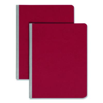 Prong Fastener Pressboard Report Cover, Side Opening, Two-Piece Prong Fastener, 3" Capacity, 8.5 x 11, Bright Red, 25/Box