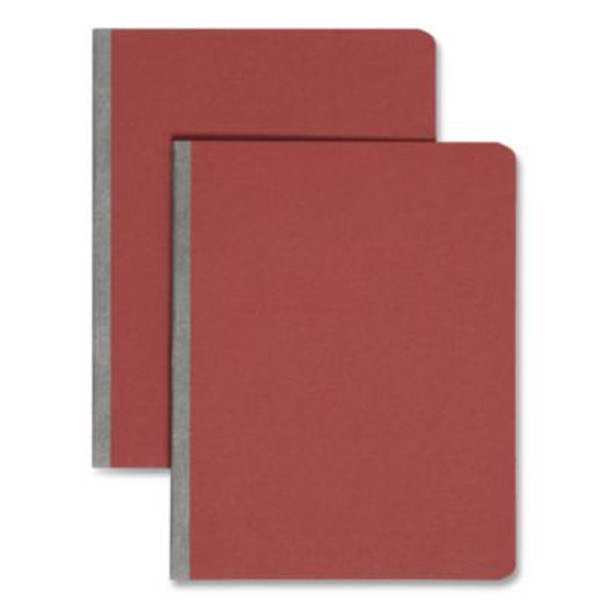 Prong Fastener Premium Pressboard Report Cover, Two-Piece Prong Fastener, 3" Capacity, 8.5 X 11, Red/Red