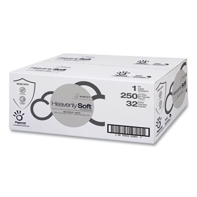Heavenly Soft Standard Multi-Fold Towel, 1-Ply, 4 x 9.5, White, 250/Pack, 32 Packs/Carton