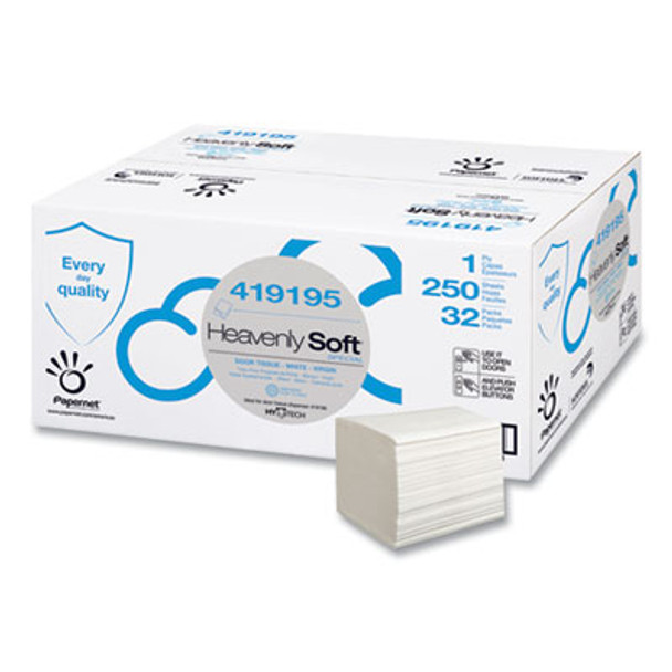 Heavenly Soft Special Door Tissue, 1-Ply, 4.1 x 5.1, White, 250/Pack, 32 Packs/Carton