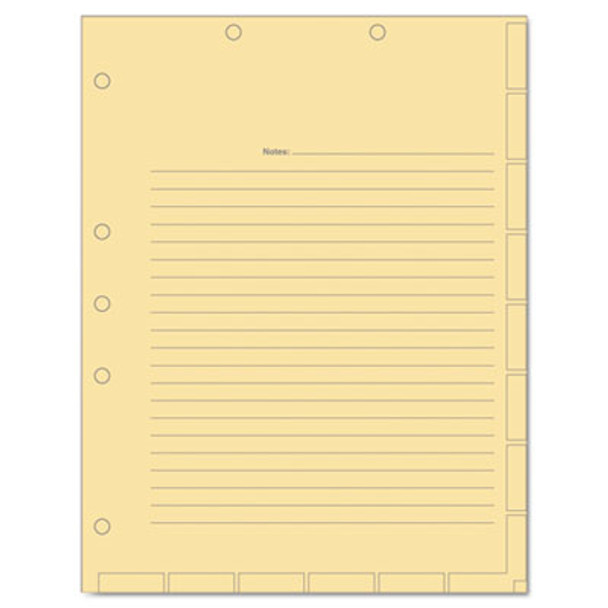 Medical Chart Index Divider Sheets, Untabbed, 11 x 8.5, Manila, 400/Box