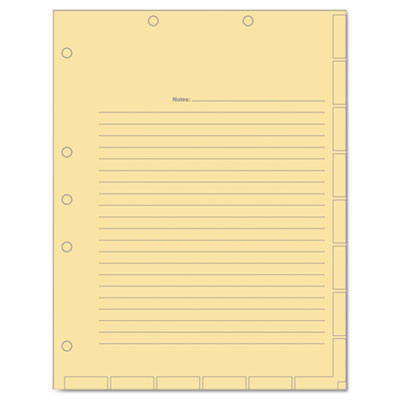 Medical Chart Index Divider Sheets, Untabbed, 11 x 8.5, Manila, 400/Box