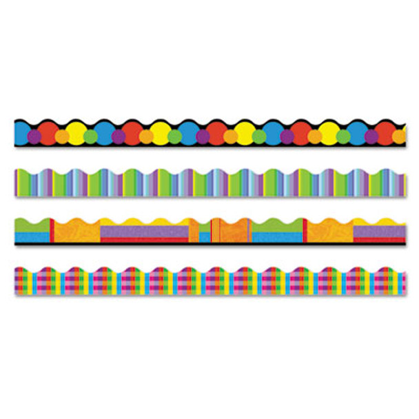 Terrific Trimmers Variety Set Board Trim, Assorted Color Basics, 2.25" x 39", Assorted Colors, 48/Set