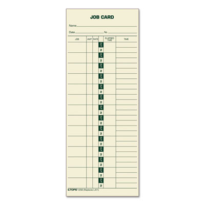 Manila Job Cards, Replacement For 15-800622/L-61, One Side, 3.5 x 9, 500/Box