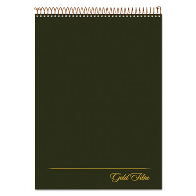Gold Fibre Wirebound Project Notes Pad, Green Cover, Project-Management Format, (70) White 8.5 x 11 Sheets